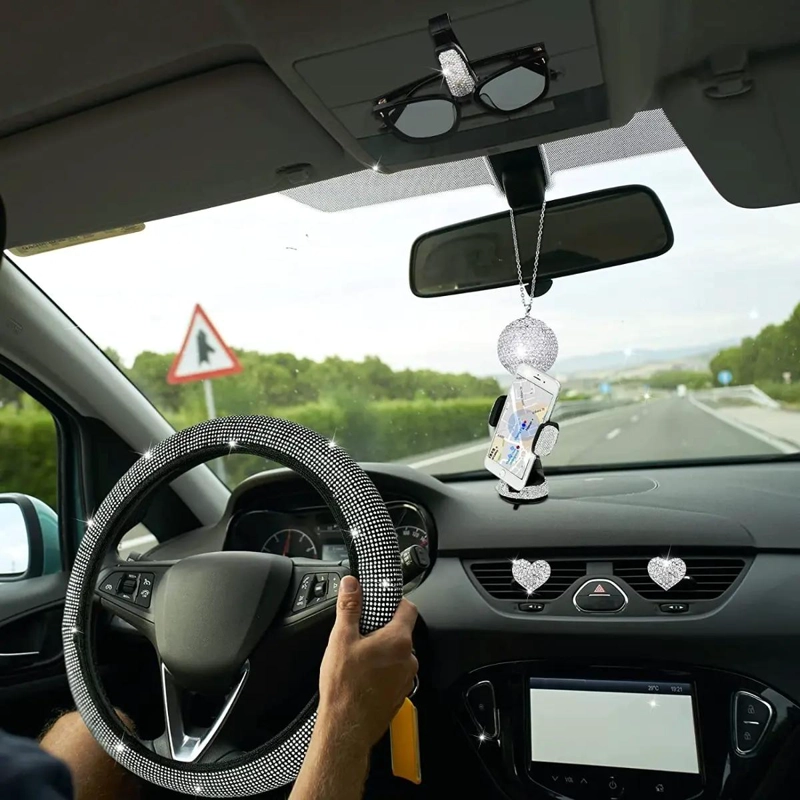 FUNDA VOLANTE DIAMANTE 5 PIEZAS PARA COCHE - 6