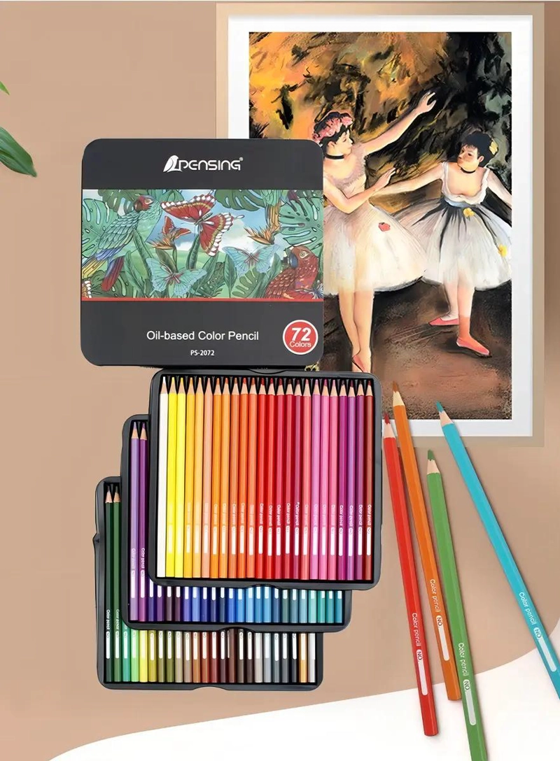 LAPICES DE COLORES ARTISTICOS 72 UNIDADES ESTUCHE METALIC - 3