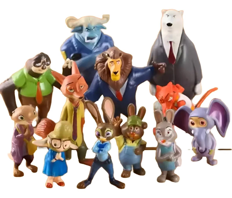 SET DE FIGURAS ZOOTOPIA 12 ANIMALES - 1