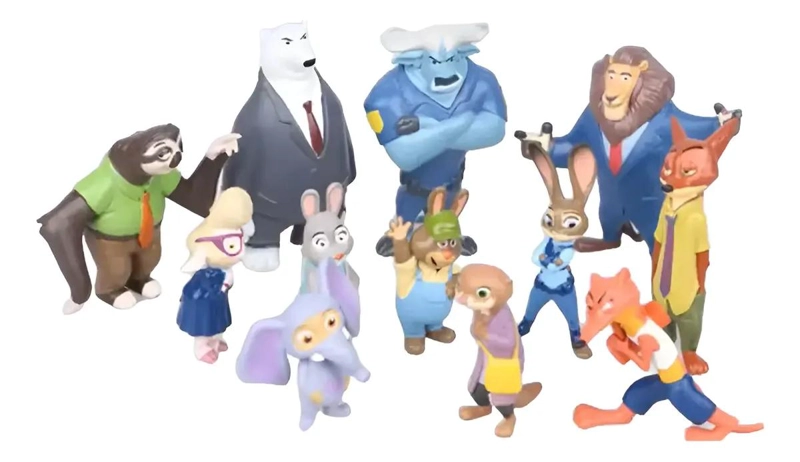 SET DE FIGURAS ZOOTOPIA 12 ANIMALES - 2
