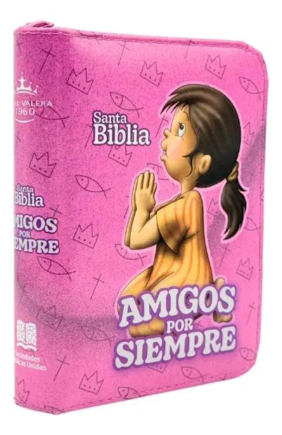 BIBLIA PARA NIÑOS RVR 1960 CON CIERRE ROSA - 1