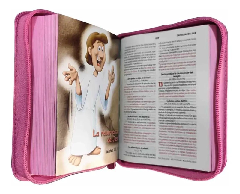 BIBLIA PARA NIÑOS RVR 1960 CON CIERRE ROSA - 5