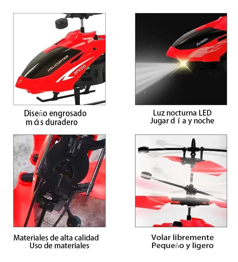 HELICOPTERO CONTROL REMOTO RECARGABLE MINI NIÑOS - 4