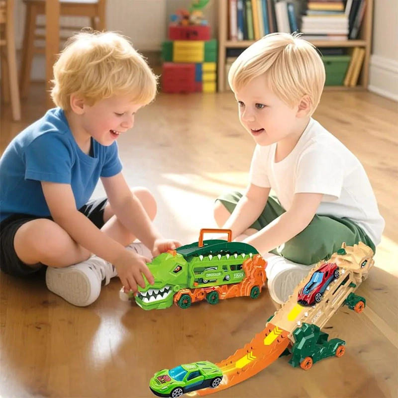 SET MALETA JUGUETE PISTA AUTOS DINO REX - 4