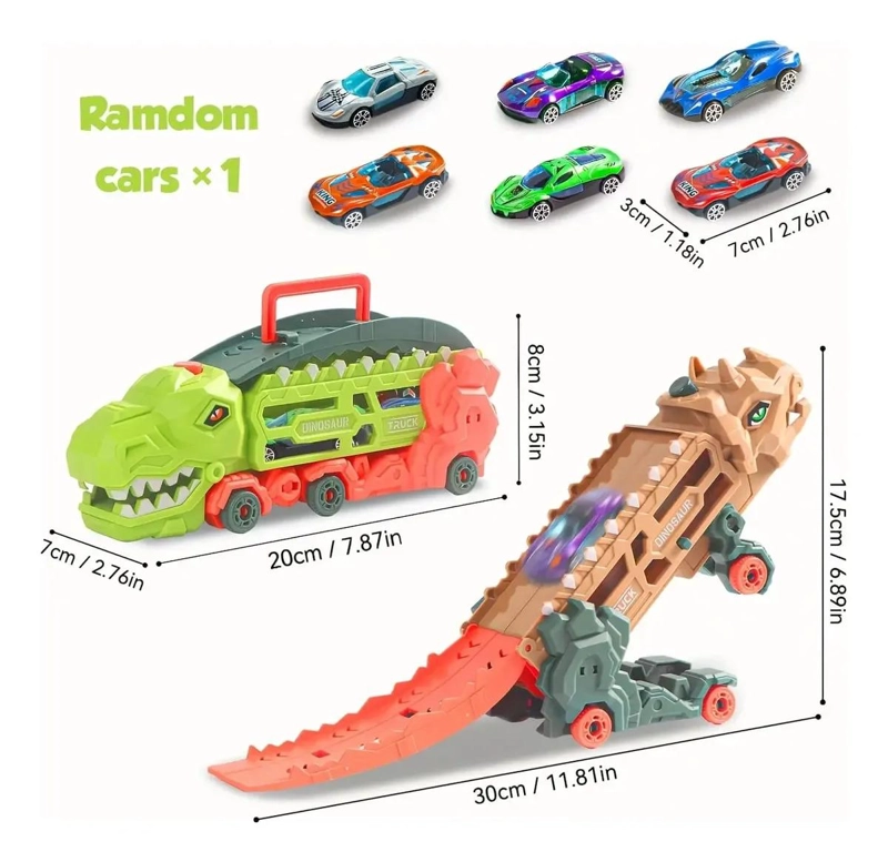 SET MALETA JUGUETE PISTA AUTOS DINO REX - 5