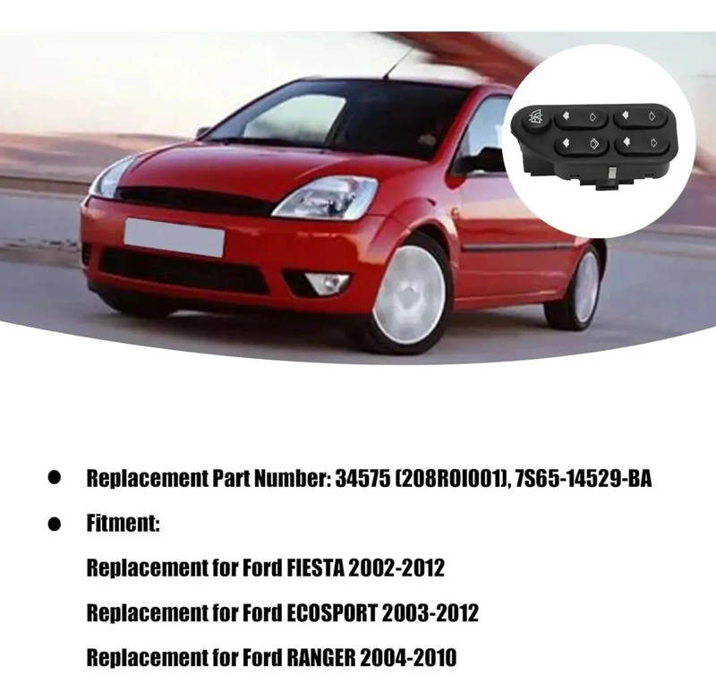 BOTONERA ALZAVIDRIO PARA VEHICULOS FORD - 5