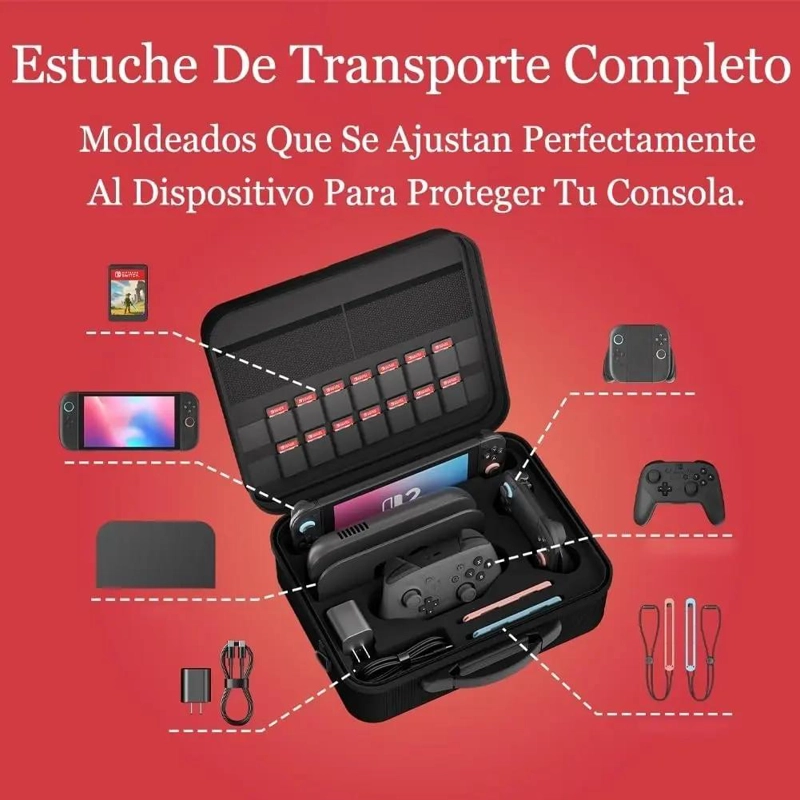 ESTUCHE DE TRANSPORTE TODO EN UNO PARA NINTENDO SWITCH - 3
