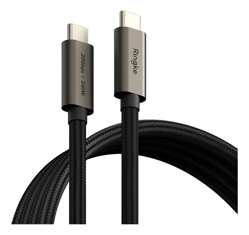 CABLE USB 3.2 GEN 2X2 TIPO C 2M 240W NEGRO - 1