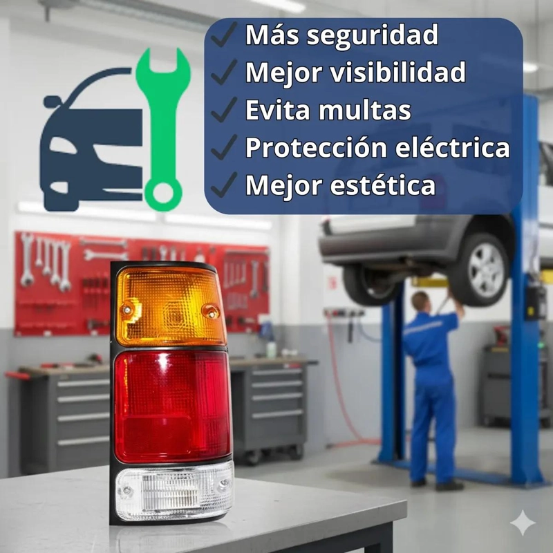 FAROL TRASERO CHEVROLET LUV 1989 1996 BORDE NEGRO - 3