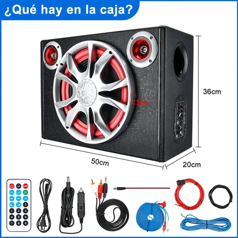 SUBWOOFER AMPLIFICADO 12 PULGADAS 1500W - 3