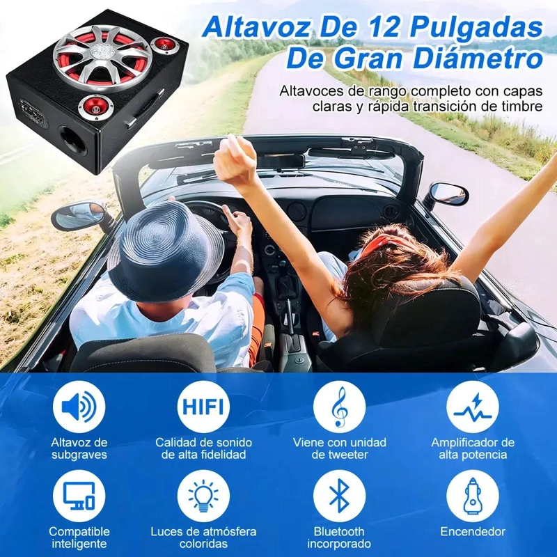 SUBWOOFER AMPLIFICADO 12 PULGADAS 1500W - 5