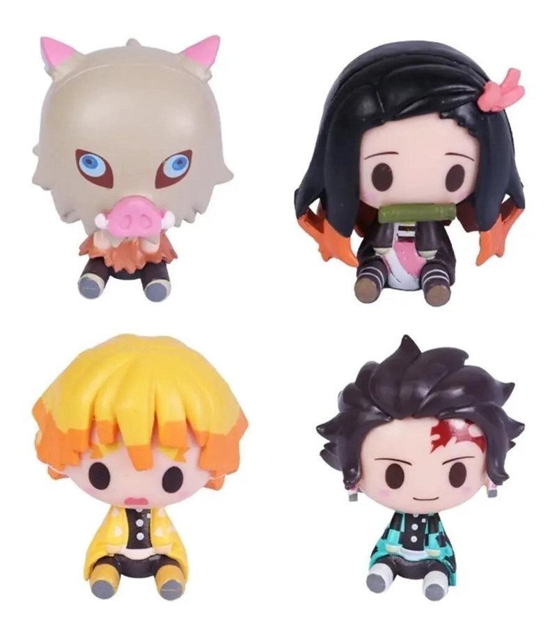 SET 4 FIGURAS DEMON SLAYER KIMETSU NO YAIBA - 1