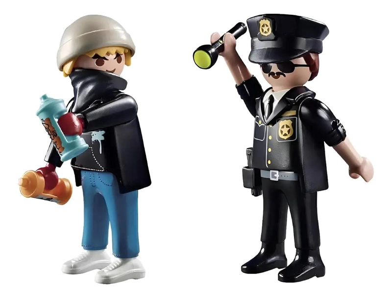JUGUETE PLAYMOBIL DUO PACK POLICIA Y VANDALO - 3