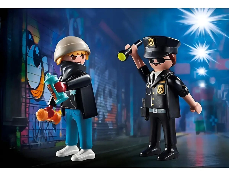 JUGUETE PLAYMOBIL DUO PACK POLICIA Y VANDALO - 5