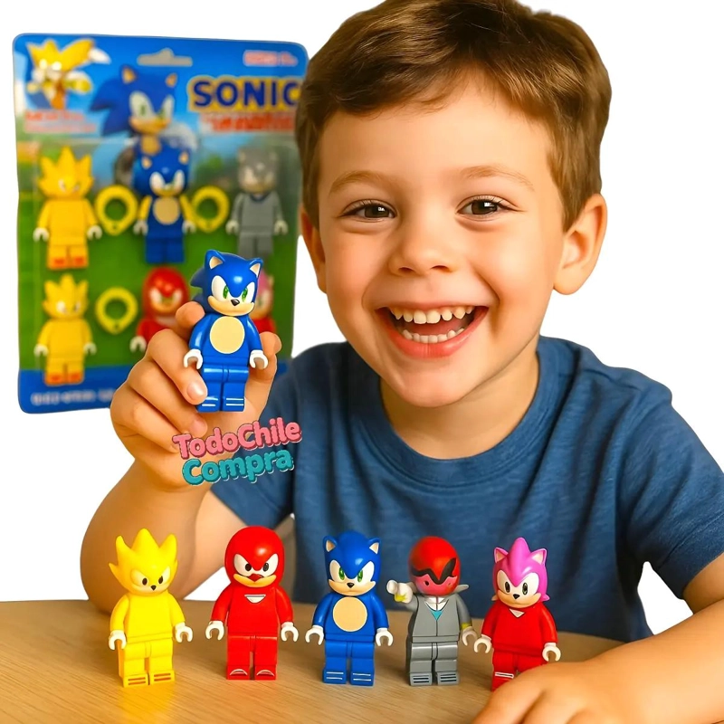 SET COLECCIONABLE 6 MINIFIGURAS SONIC - 1