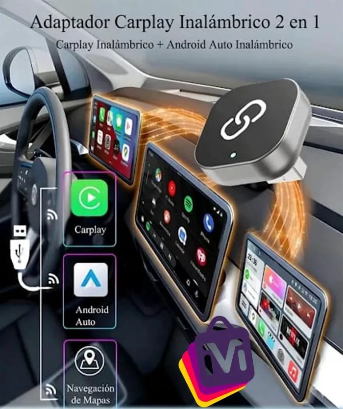 ADAPTADOR INALAMBRICO CARPLAY Y ANDROID AUTO 2 EN 1 - 5