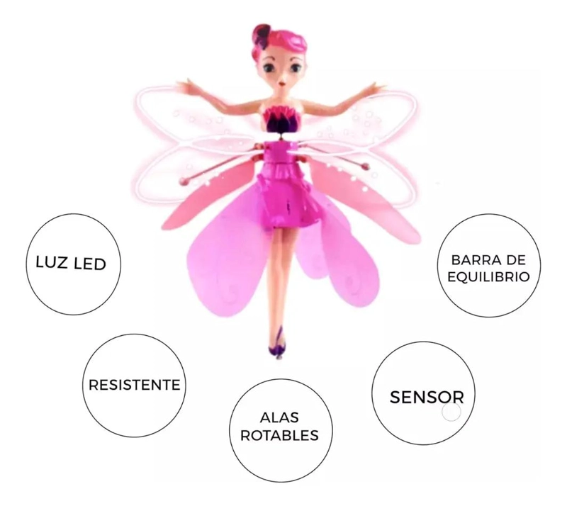 HADA VOLADORA CON SENSOR Y LUZ LED RGB - 2
