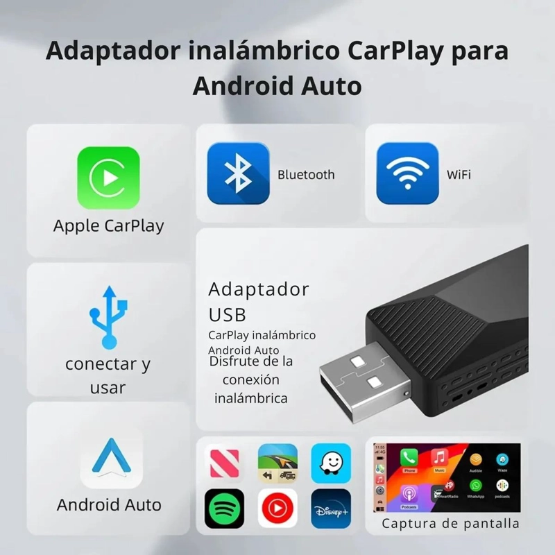 ADAPTADOR INALAMBRICO 2 EN 1 PARA IPHONE Y ANDROID - 2