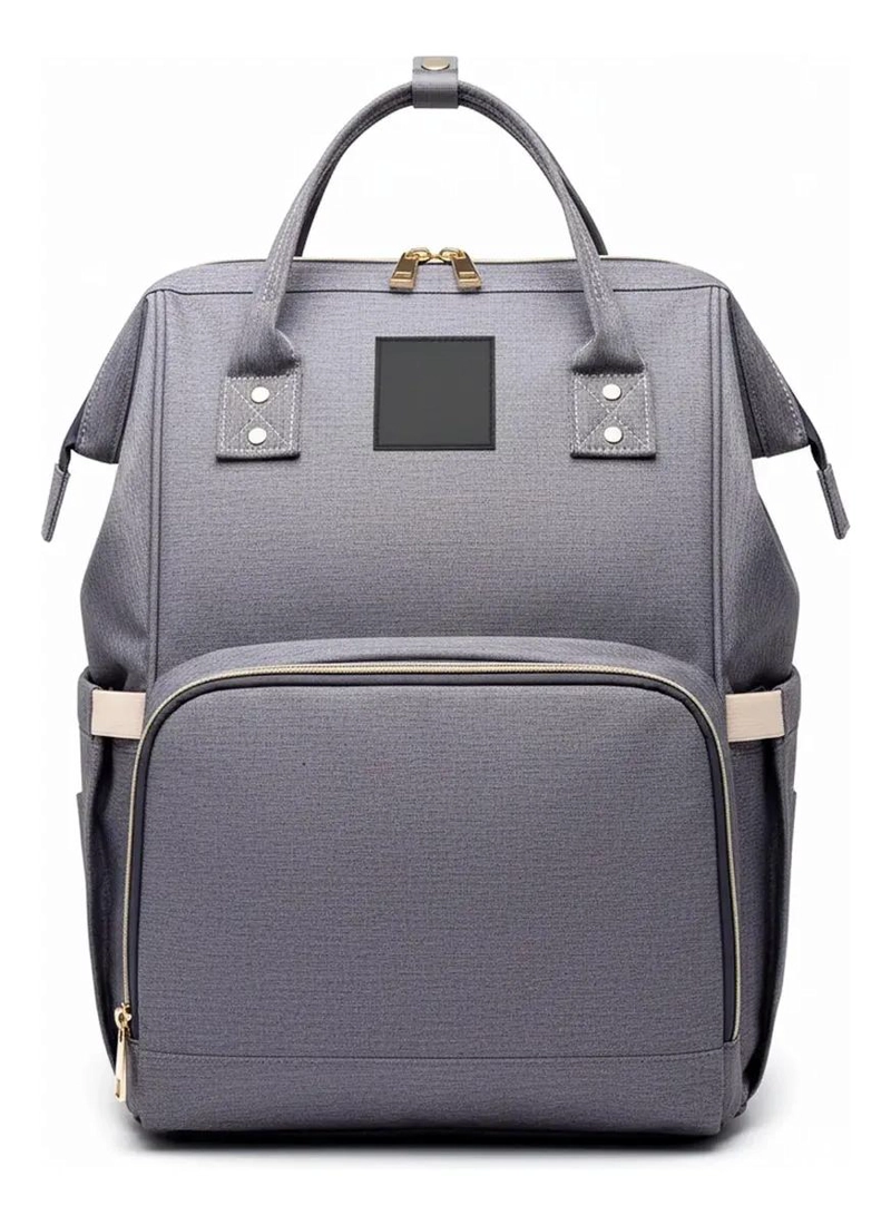 BOLSO MOCHILA MATERNAL PAÑALERA COLOR GRIS - 2