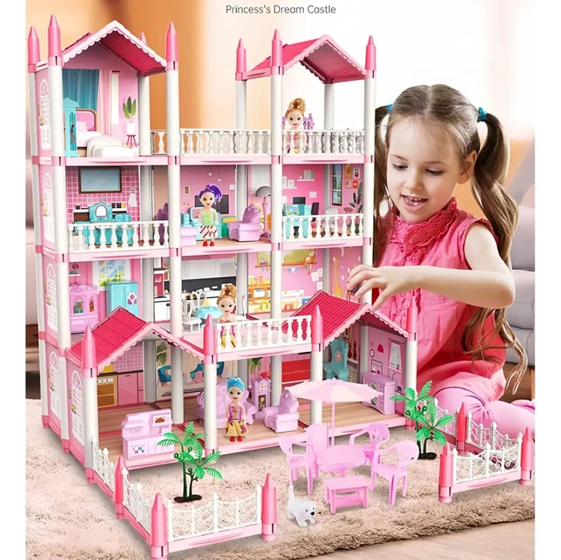 CASA DE MUÑECAS INFANTIL CLASICA 66X57X61 CM - 4