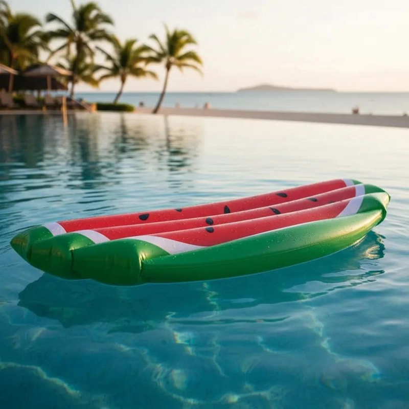 FLOTADOR INFLABLE COLCHON SANDIA PARA PISCINA - 1