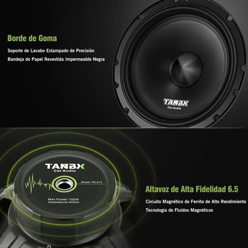 SET DE MEDIOS 6.5 PULGADAS PARA AUTO - 4