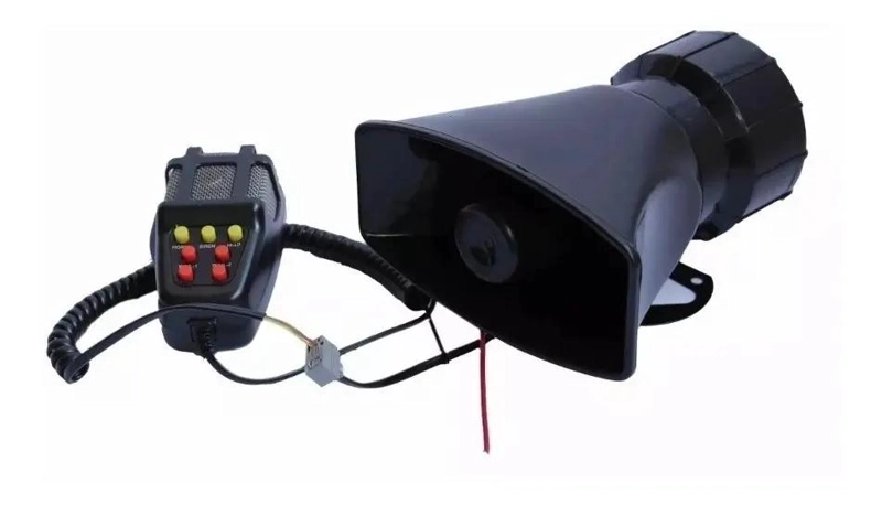 BOCINA SIRENA POLICIAL 7 TONOS 100W 12V - 4
