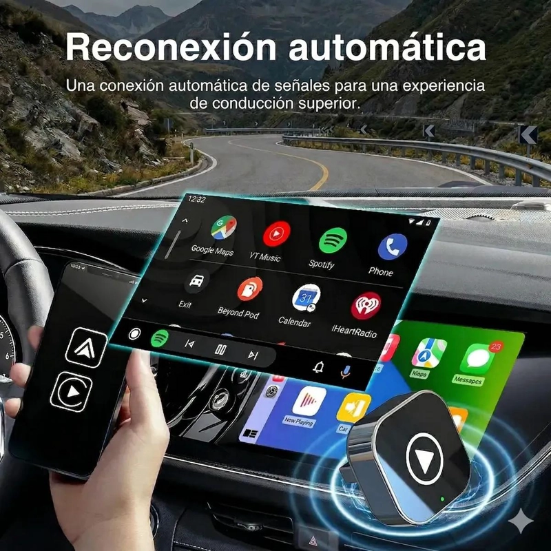 ADAPTADOR INALAMBRICO 2 EN 1 CARPLAY Y ANDROID - 3