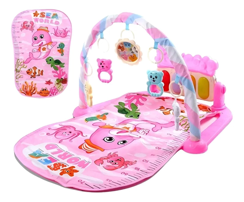 GIMNASIO DIDACTICO PARA BEBE  CON PIANO ROSA - 1