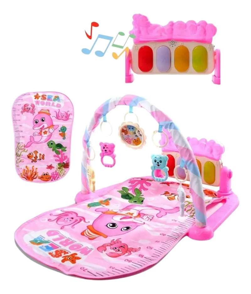 GIMNASIO DIDACTICO PARA BEBE  CON PIANO ROSA - 2