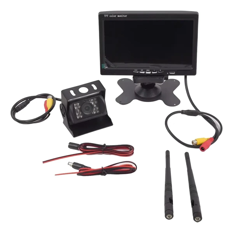 KIT CAMARA RETROCESO INALAMBRICA PARA CAMIONES Y BUSES - 8