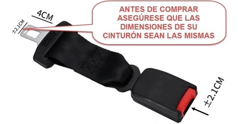 EXTENSOR CINTURON SEGURIDAD AUTO 24 CM - 2