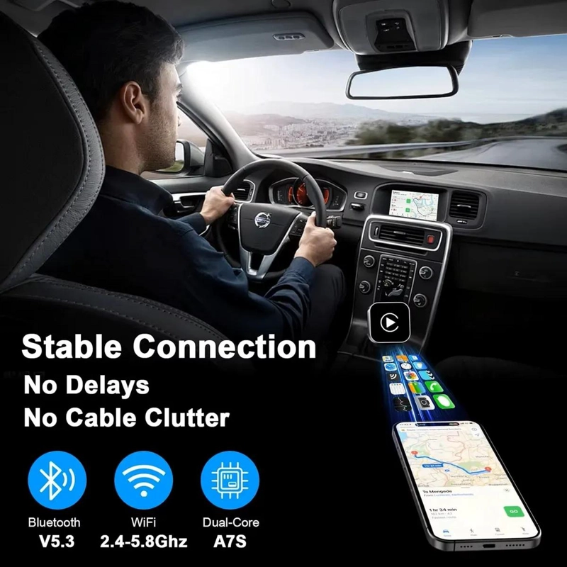 ADAPTADOR INALAMBRICO CARPLAY Y ANDROID AUTO - 3