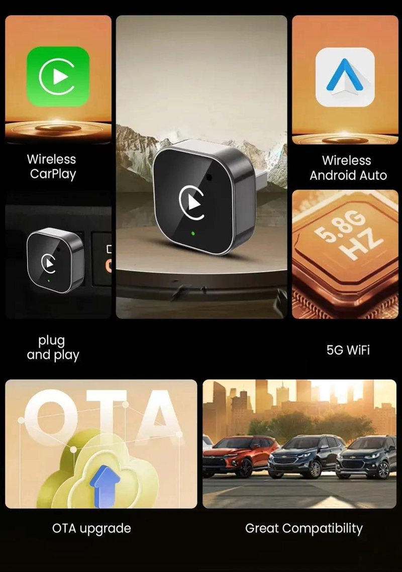 ADAPTADOR INALAMBRICO CARPLAY Y ANDROID AUTO - 5