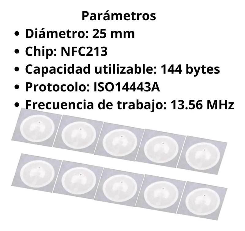 ETIQUETAS NFC STICKERS 12 UNIDADES - 2