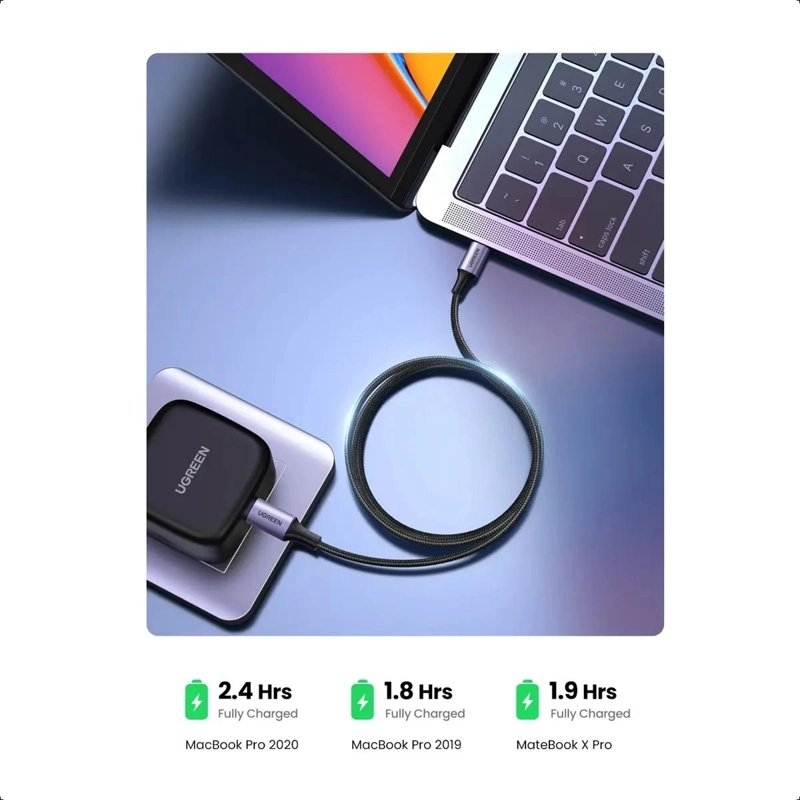 CABLE USB TIPO C 100W PD TURBO 3 METROS - 4