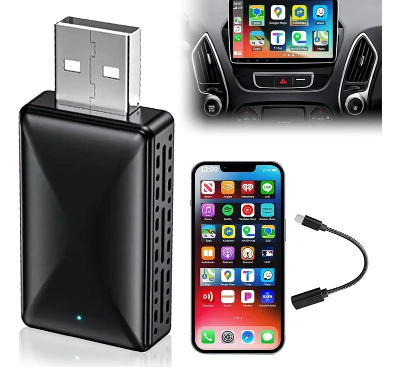 ADAPTADOR MINI INALAMBRICO CARPLAY PARA IPHONE - 1