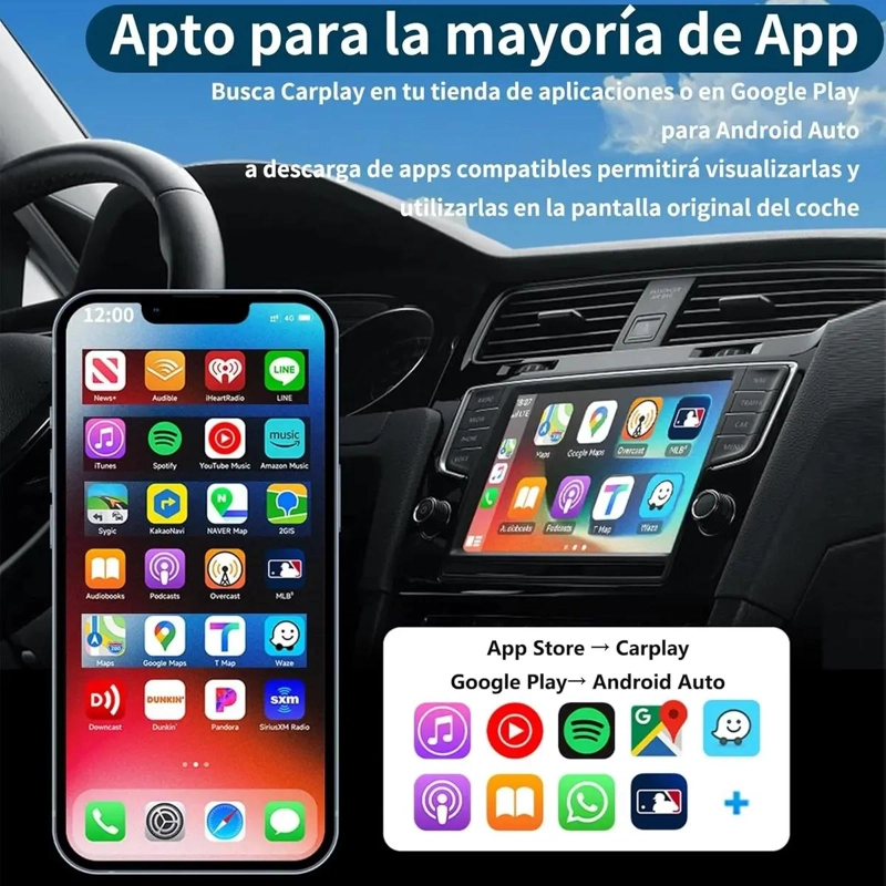 ADAPTADOR MINI INALAMBRICO CARPLAY PARA IPHONE - 3
