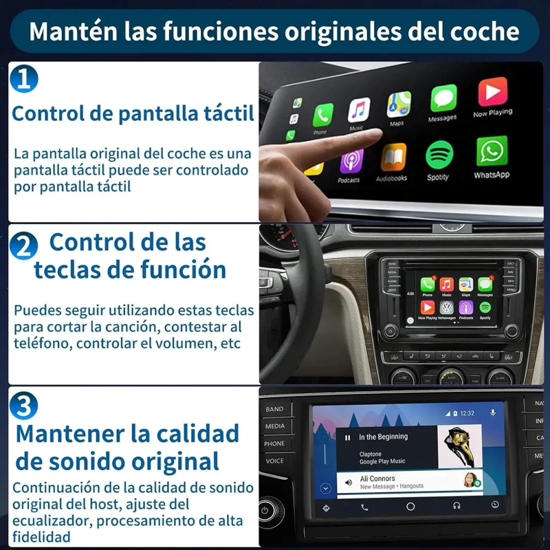 ADAPTADOR MINI INALAMBRICO CARPLAY PARA IPHONE - 4