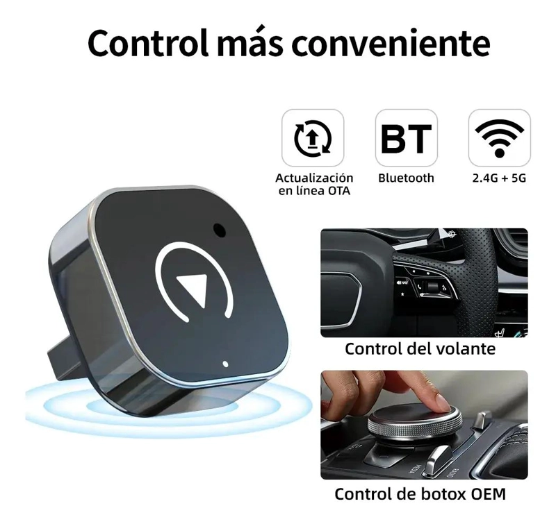 ADAPTADOR INALAMBRICO CAR PLAY Y ANDROID AUTO 2 EN 1 - 3