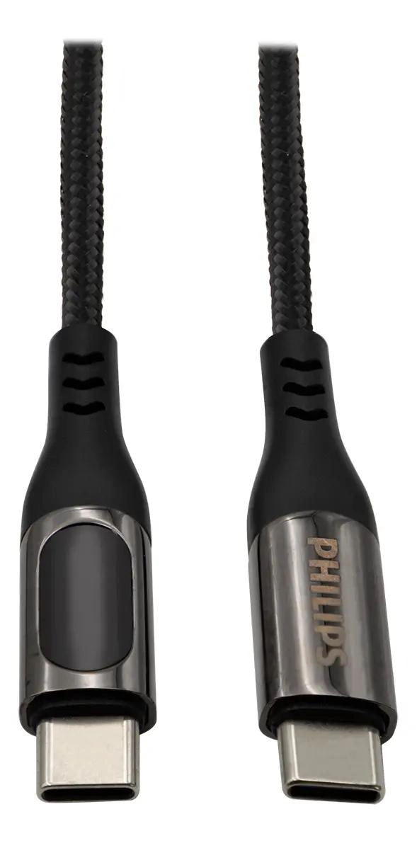 CABLE USB 1.2M NEGRO ENTRADA Y SALIDA TIPO C - 4