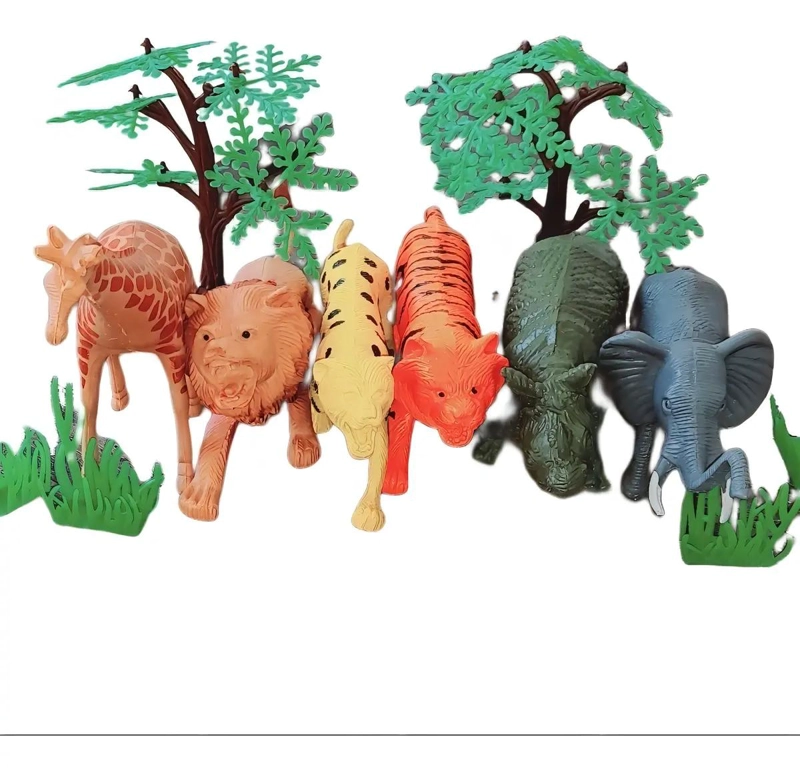 PACK 6 FIGURAS DE ANIMALES DE LA SELVA - 1