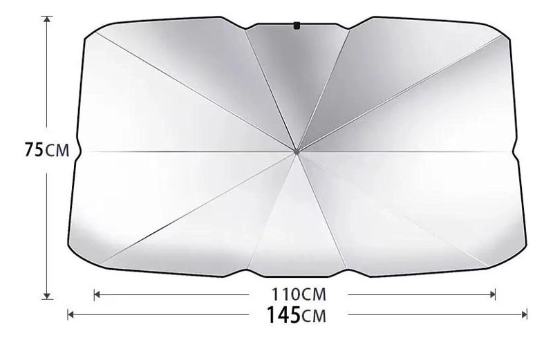 PARABRISAS AUTO SOMBRILLA QUITASOL PARASOL CUBRE - 5