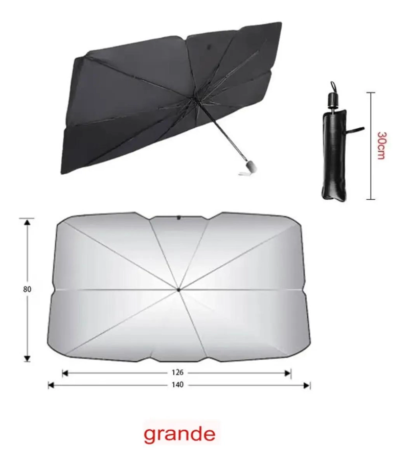 PARASOL PLEGABLE PROTECTOR SOLAR PARA AUTO - 6