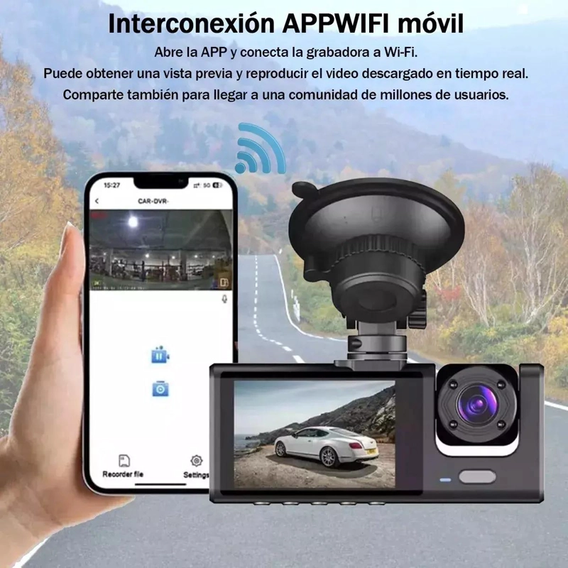 CAMARA PARA AUTO HD 1080P CON WIFI - 5