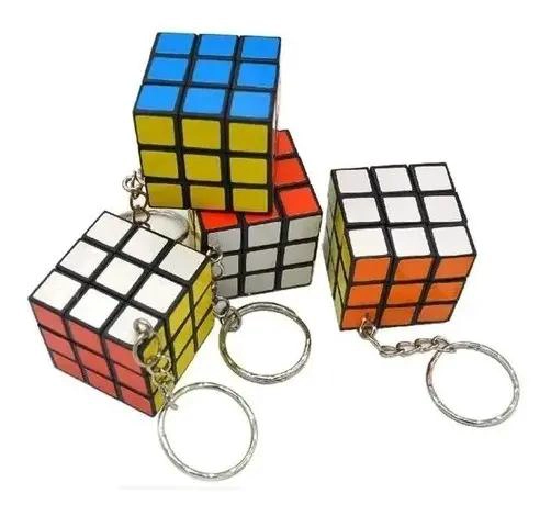 LLAVEROS CUBO RUBIK SORPRESA CUMPLEAÑOS NEGRO - 3