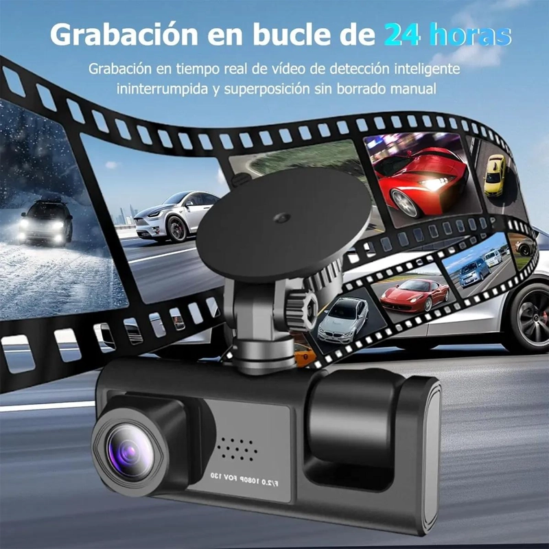 CAMARA VEHICULAR 1080P GRABACION TRIPLE DVR - 5