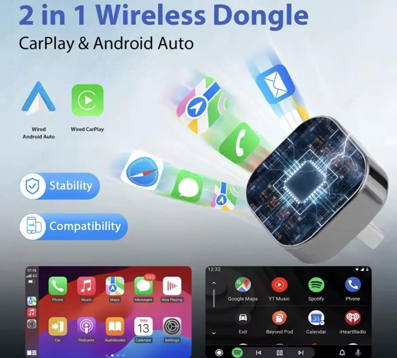 ADAPTADOR INALAMBRICO CARPLAY Y ANDROID AUTO - 5