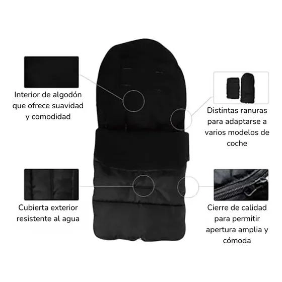 COJIN SACO DE COCHE BEBE  IMPERMEABLE TE RMICO - 3