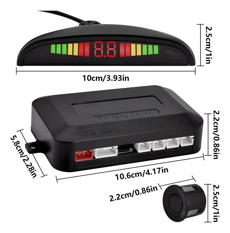 SENSOR DE RETROCESO CON DISPLAY Y ALARMA - 3